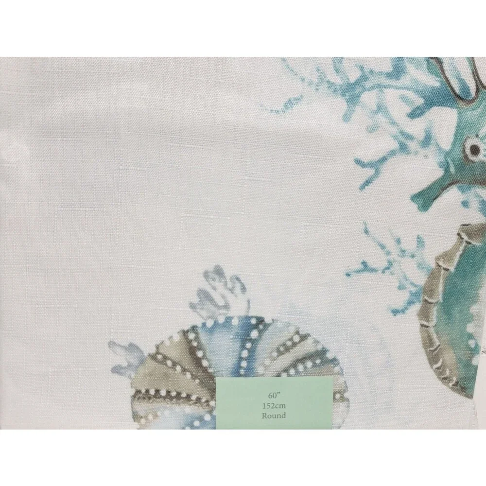 Printed Textured Fabric Tablecloth, 60